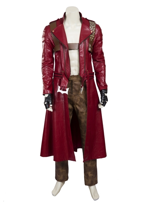 Devil May Cry 3 Dante Cosplay Costume Red Long Windbreaker Full Set