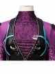 DC Comics Punchline Alexis Kaye Black Leather Vest Suit Halloween Cosplay Costume Black Vest