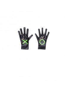 DC Comics Punchline Alexis Kaye Black Leather Vest Suit Halloween Cosplay Accessories Black Gloves