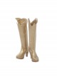 Comics Batgirl Same Golden High Heel Shoes Halloween Cosplay Costume