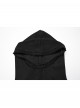 Lace Weave Pigtails Rough Selvedge Hem Black Punk Hooded Short Cloak Female