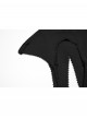 Lace Weave Pigtails Rough Selvedge Hem Black Punk Hooded Short Cloak Female