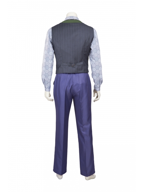 Batman The Dark Knight The Joker Halloween Cosplay Costume Purple Woolen Long Coat Set
