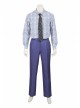 Batman The Dark Knight The Joker Halloween Cosplay Costume Purple Woolen Long Coat Set