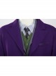 Batman The Dark Knight The Joker Halloween Cosplay Costume Purple Woolen Long Coat Set