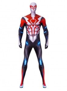 Comics Spider-Man 2099V3 Miguel O'Hara Battle Suit Halloween Cosplay Costume Bodysuit