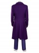 Batman The Dark Knight The Joker Halloween Cosplay Costume Purple Woolen Long Coat