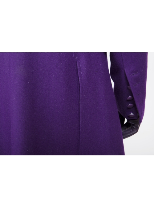 Batman The Dark Knight The Joker Halloween Cosplay Costume Purple Woolen Long Coat