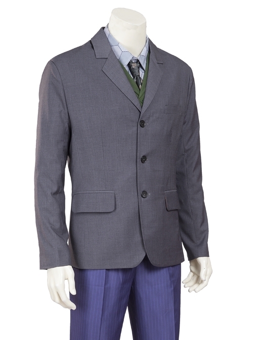 Batman The Dark Knight The Joker Halloween Cosplay Costume Gray Suit Jacket