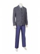 Batman The Dark Knight The Joker Halloween Cosplay Costume Gray Suit Jacket