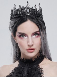Gothic Gorgeous Crystal Zinc Alloy Crown Hairband