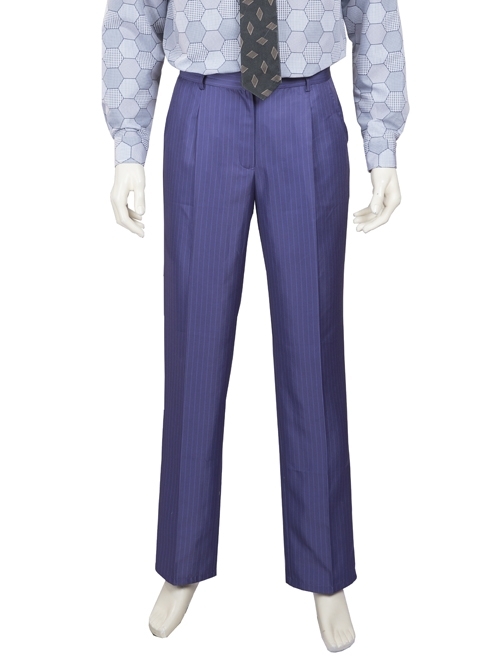 Batman The Dark Knight The Joker Halloween Cosplay Costume Purple Vertical Stripe Suit Trousers