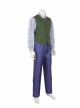 Batman The Dark Knight The Joker Halloween Cosplay Costume Purple Vertical Stripe Suit Trousers