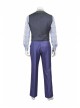 Batman The Dark Knight The Joker Halloween Cosplay Costume Purple Vertical Stripe Suit Trousers