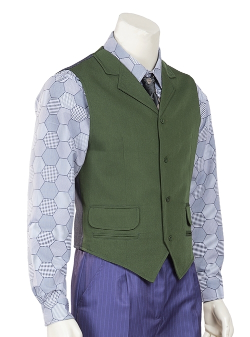 Batman The Dark Knight Halloween Cosplay The Joker Costume Front Green Back Gray Vest Green Xs