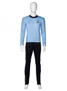 Star Trek Blue Uniform Halloween Cosplay Costume Male Set