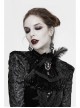 Black Gothic Feather Delicate Brooches Decorated Embossed Velvet Bow Tie