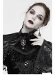 Black Gothic Feather Delicate Brooches Decorated Embossed Velvet Bow Tie