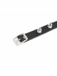 Black Punk Nailed Metal Decorated Adjustable Leather Chocker