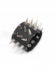 Adjustable Black Punk Multi-Row Nailed Leather Bracelet