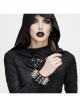 Adjustable Black Punk Multi-Row Nailed Leather Bracelet