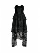 Black Side Long Collect Waisted Dead Soul Cross Sling Gothic Dress