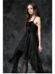 Black Side Long Collect Waisted Dead Soul Cross Sling Gothic Dress