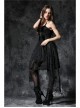 Black Side Long Collect Waisted Dead Soul Cross Sling Gothic Dress