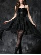 Black Side Long Collect Waisted Dead Soul Cross Sling Gothic Dress