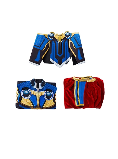 Thor Love And Thunder Thor Odinson Printing Style Battle Suit Halloween Cosplay Costume Bodysuit Set