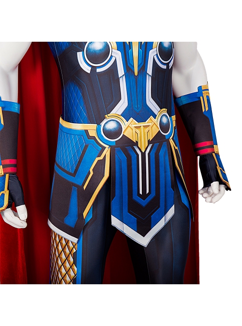 Thor Love And Thunder Thor Odinson Printing Style Battle Suit Halloween Cosplay Costume Bodysuit Set
