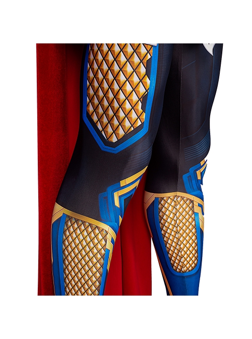 Thor Love And Thunder Thor Odinson Printing Style Battle Suit Halloween Cosplay Costume Bodysuit Set