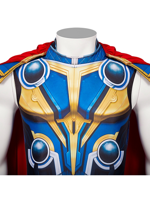Thor Love And Thunder Thor Odinson Printing Style Battle Suit Halloween Cosplay Costume Bodysuit Set
