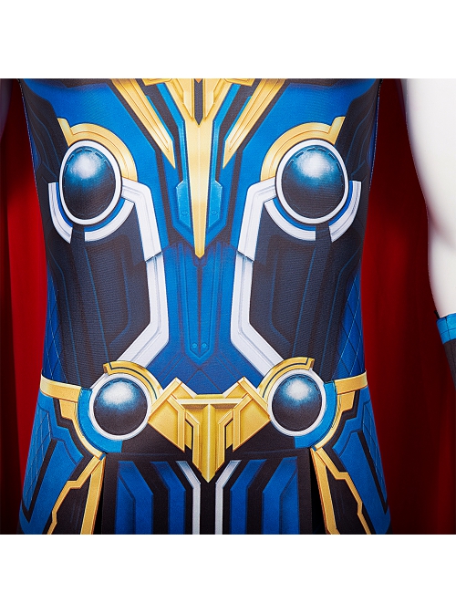 Thor Love And Thunder Thor Odinson Printing Style Battle Suit Halloween Cosplay Costume Bodysuit Set