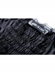 Black Lolita Puff Sleeves High Waisted Long Side Tail Lace Gothic Dress