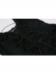 Black Off-Shoulder Bandage V-Neck Lace Gothic Dress