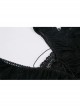 Black Off-Shoulder Bandage V-Neck Lace Gothic Dress