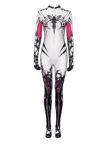 DC Comics Anti-Venom Spider-Gwen Halloween Cosplay Costume Hooded Bodysuit