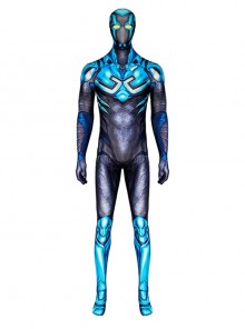 Movie Blue Beetle Jaime Reyes Halloween Cosplay Costume Bodysuit Set