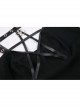 Black Rivet Leather High Waisted Sling Long Punk Dress