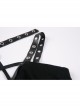 Black Rivet Leather High Waisted Sling Long Punk Dress