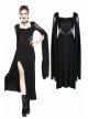 Black Star Hollow Lace Square Collar Long Knitted Gothic Dress