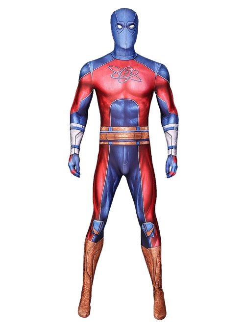 Black Adam Atom Battle Suit Halloween Cosplay Costume Full Set