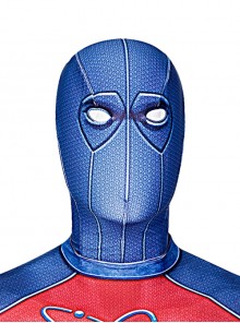 Black Adam Atom Battle Suit Halloween Cosplay Accessories Blue Headcover