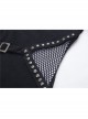 Black lace-up Neckline Hollow Waist Bodycon Punk Dress