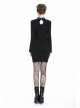 Black lace-up Neckline Hollow Waist Bodycon Punk Dress