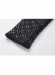 Black Mesh Rivet Slit Tight Midi Punk Dress