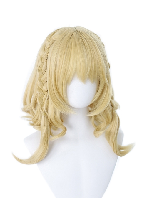 Honor Of Kings Yao Valentine's Day Limited Skin Halloween Cosplay Cute Yellow Short Curly Wigs