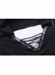 Black Lace-Up V-Neck Long Sleeves High Waisted Hooded Gothic Dress