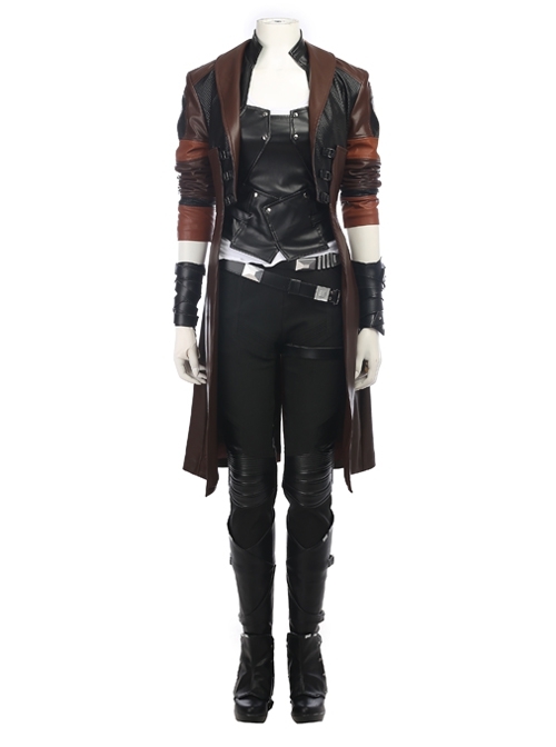 Guardians Of The Galaxy Vol 2 Gamora Halloween Cosplay Costume Battle Suit Set Without Boots